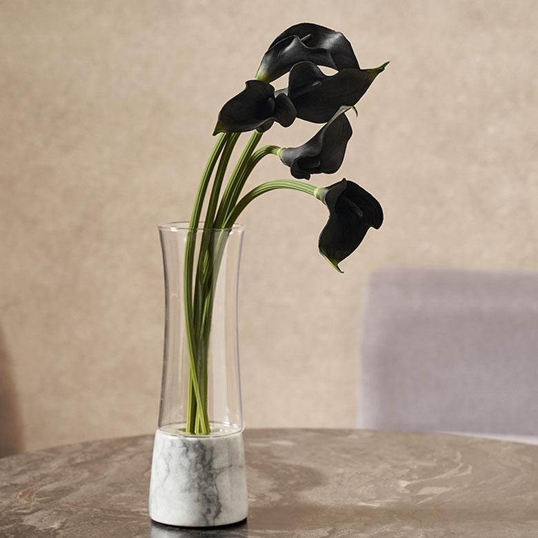 造花 インテリア フェイクフラワー アーティフィシャルフラワー カラーリリー ブラック 観葉植物 アートフラワー おしゃれ 北欧 リゾート 雑貨 西海岸 94850 | ブランド登録なし