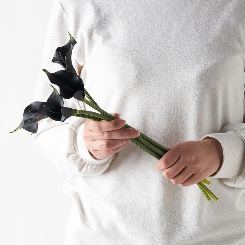 造花 インテリア フェイクフラワー アーティフィシャルフラワー カラーリリー ブラック 観葉植物 アートフラワー おしゃれ 北欧 リゾート 雑貨 西海岸 94850 | ブランド登録なし | 10