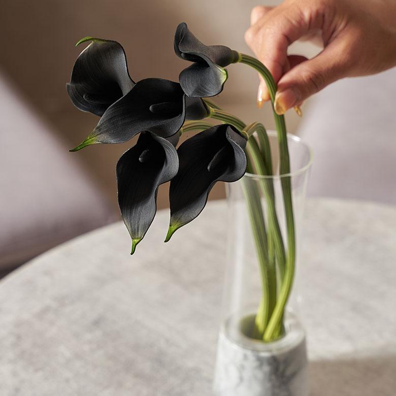 造花 インテリア フェイクフラワー アーティフィシャルフラワー カラーリリー ブラック 観葉植物 アートフラワー おしゃれ 北欧 リゾート 雑貨 西海岸 94850 | ブランド登録なし | 04