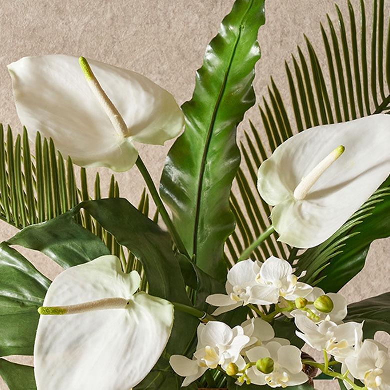 造花 インテリア アンスリウム 白 フェイクフラワー アーティフィシャルフラワー アンスリューム アートフラワー おしゃれ 北欧 リゾート 雑貨 西海岸 94851 | ブランド登録なし | 07