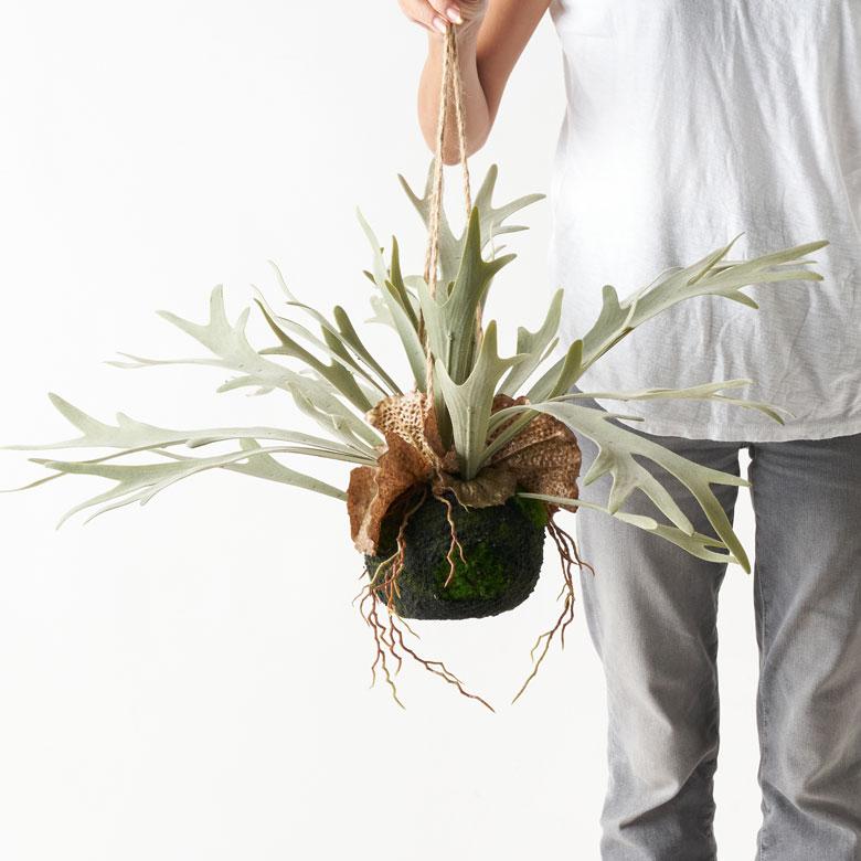 フェイクグリーン ハンギング つる 人工 観葉植物 卓上 吊り下げ フェイク コウモリラン ビカクシダ おしゃれ 北欧 リゾート 雑貨 インテリア 西海岸 94859 | ブランド登録なし | 11