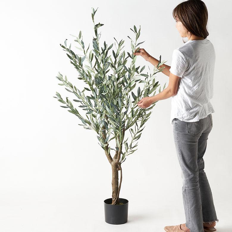 フェイクグリーン 大型 人工 観葉植物  インテリアグリーン フェイク オリーブ アートグリーン 樹木 おしゃれ 北欧 リゾート 雑貨 インテリア 西海岸 94861 | ブランド登録なし | 06