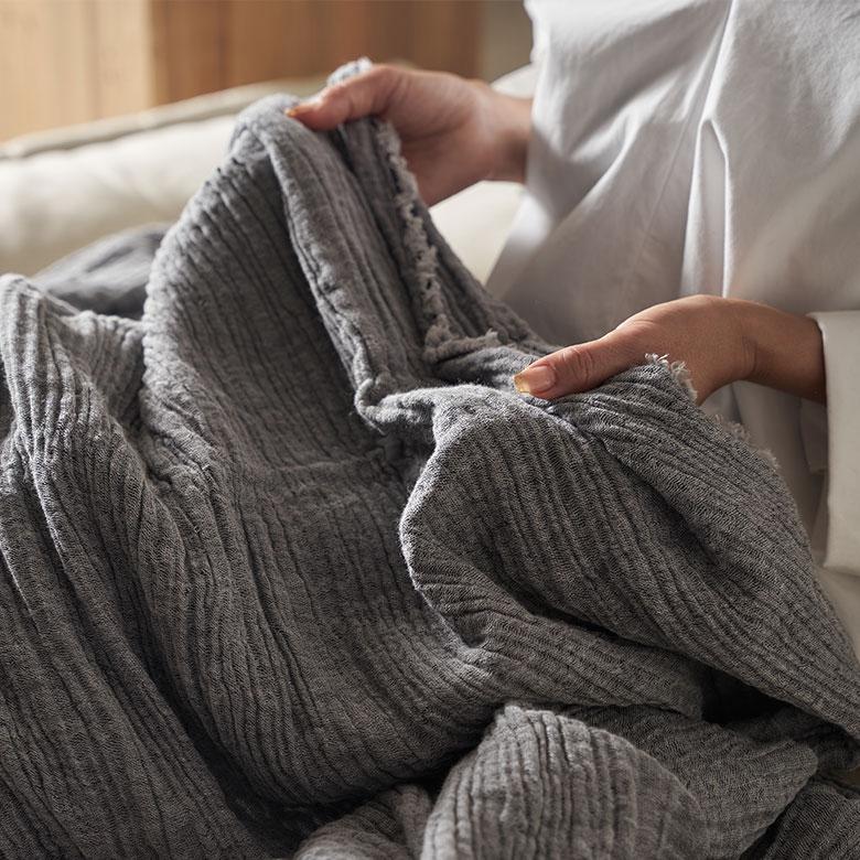 播州織 ストール 大判 無地 ショール 冬 三重織 綿ストール コットン マフラー 綿 ひざ掛け 綿100% レディース 先染め 日本製 おしゃれ  雑貨 西海岸 94863 | ブランド登録なし | 17