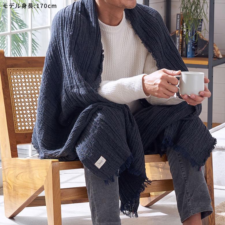 播州織 ストール 大判 無地 ショール 冬 三重織 綿ストール コットン マフラー 綿 ひざ掛け 綿100% レディース 先染め 日本製 おしゃれ  雑貨 西海岸 94863 | ブランド登録なし | 09