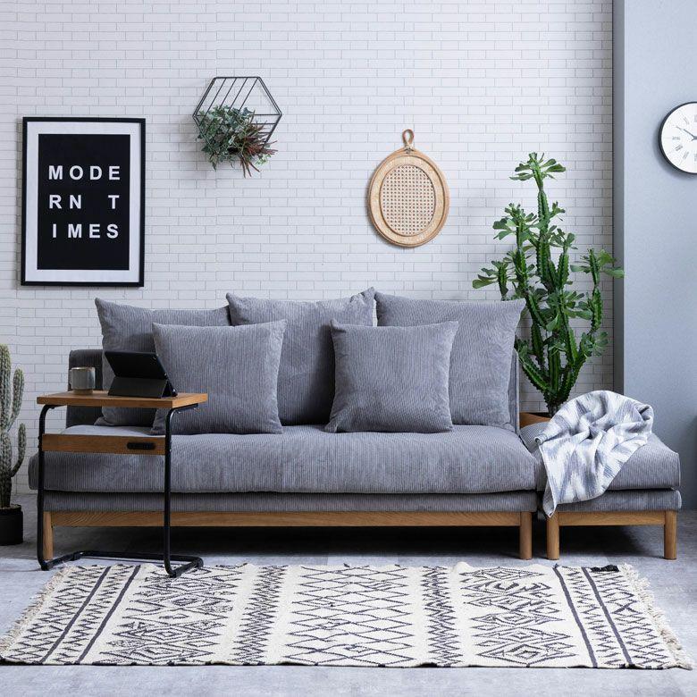 180cm ソファ 3人掛け ソファー 肘なし 開梱設置付き 座面が広いソファ 3人 ごろ寝ソファ 無垢 フェザー おしゃれ 北欧 リゾート 家具 インテリア 西海岸 94868 | 関家具 | 04