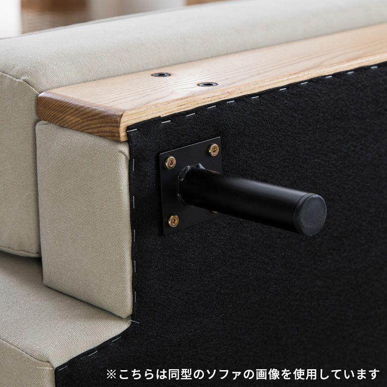 ソファ 2.5 人 掛け ソファー ゆったり 2.5人掛け レザー調 フェザー 木製 フレーム 座面 広い リビングソファ W168×D87×H78 座面高 41cm 94870-gy