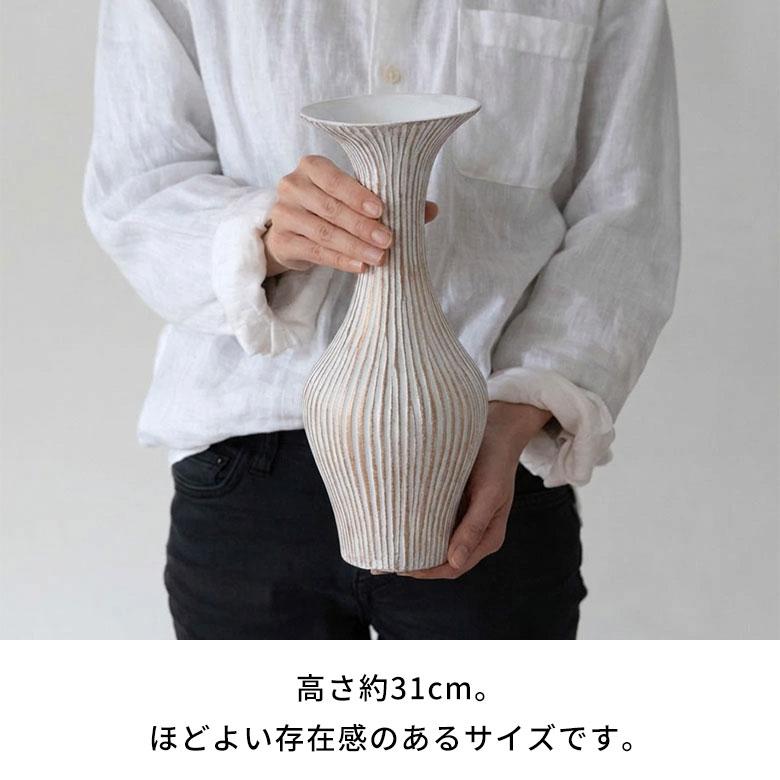 花瓶 フラワーベース おしゃれ 大きい 陶器 ひょうたん 一輪 一輪挿し 水入れ 生け花 花器  大型 北欧 韓国 モダン 玄関 ギフト 置物 白 西海岸 94871 | ブランド登録なし | 09