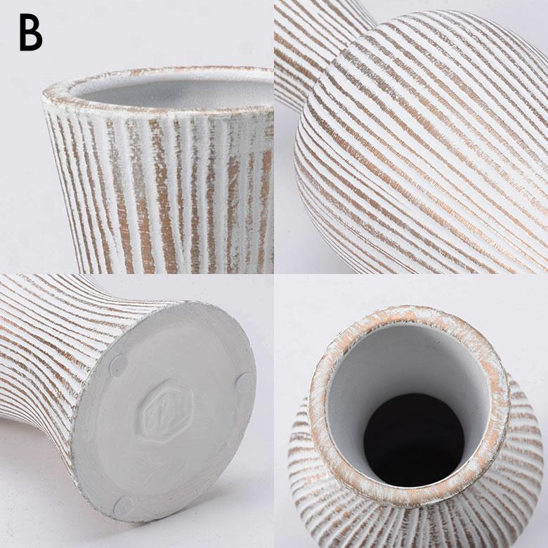 花瓶 フラワーベース おしゃれ 大きい 陶器　円柱 一輪 一輪挿し 水入れ 生け花 花器  大型 北欧 韓国 モダン 玄関 ギフト 置物 白 ホワイト 西海岸 94872 | ブランド登録なし | 13