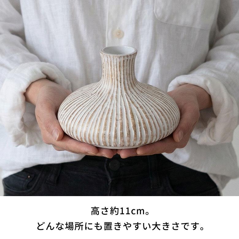 花瓶 フラワーベース おしゃれ 小さい 丸 円形 陶器 一輪 一輪挿し 水入れ 生け花 花器  大型 北欧 韓国 モダン 玄関 ギフト 置物 白 ホワイト 西海岸 94873 | ブランド登録なし | 10