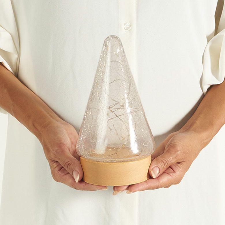 クリスマスツリー 卓上 LEDライト Sサイズ オブジェ ガラス 木製 おしゃれ かわいい 北欧 クリスマス 飾り ミニツリー イルミネーション 電池 西海岸 94874 | ELEMENTS（インテリア） | 10