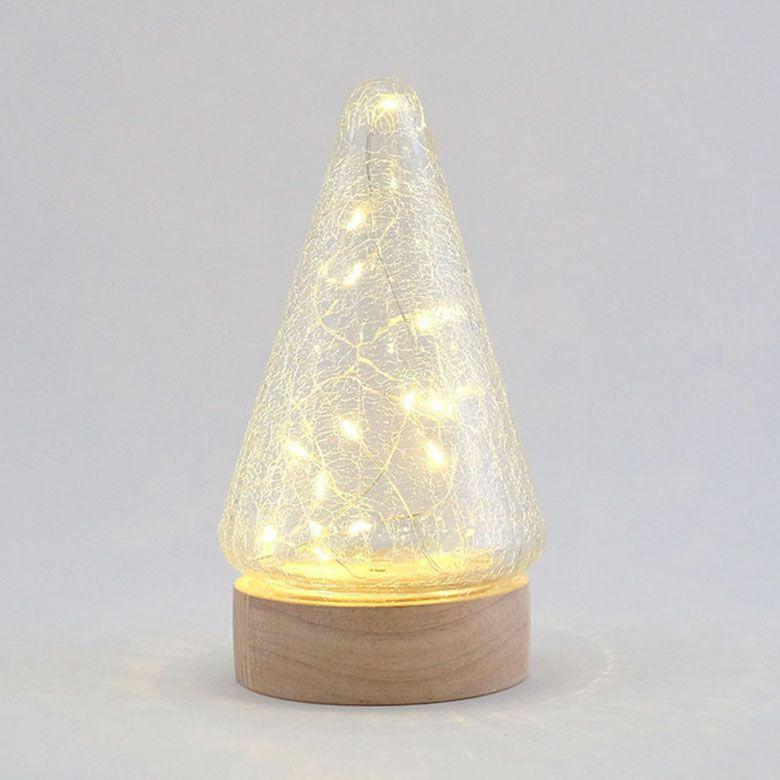 クリスマスツリー 卓上 LEDライト Sサイズ オブジェ ガラス 木製 おしゃれ かわいい 北欧 クリスマス 飾り ミニツリー イルミネーション 電池 西海岸 94874 | ELEMENTS（インテリア） | 11
