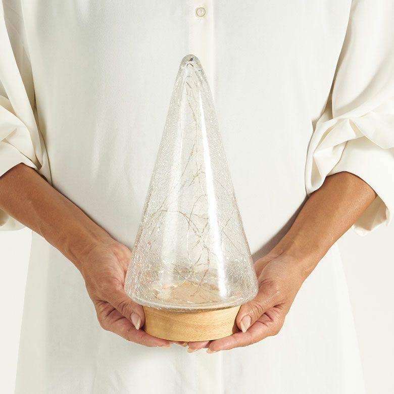 クリスマスツリー 卓上 LEDライト Lサイズ オブジェ ガラス 木製 おしゃれ かわいい 北欧 クリスマス 飾り ミニツリー イルミネーション 電池 西海岸 94875 | ELEMENTS（インテリア） | 10