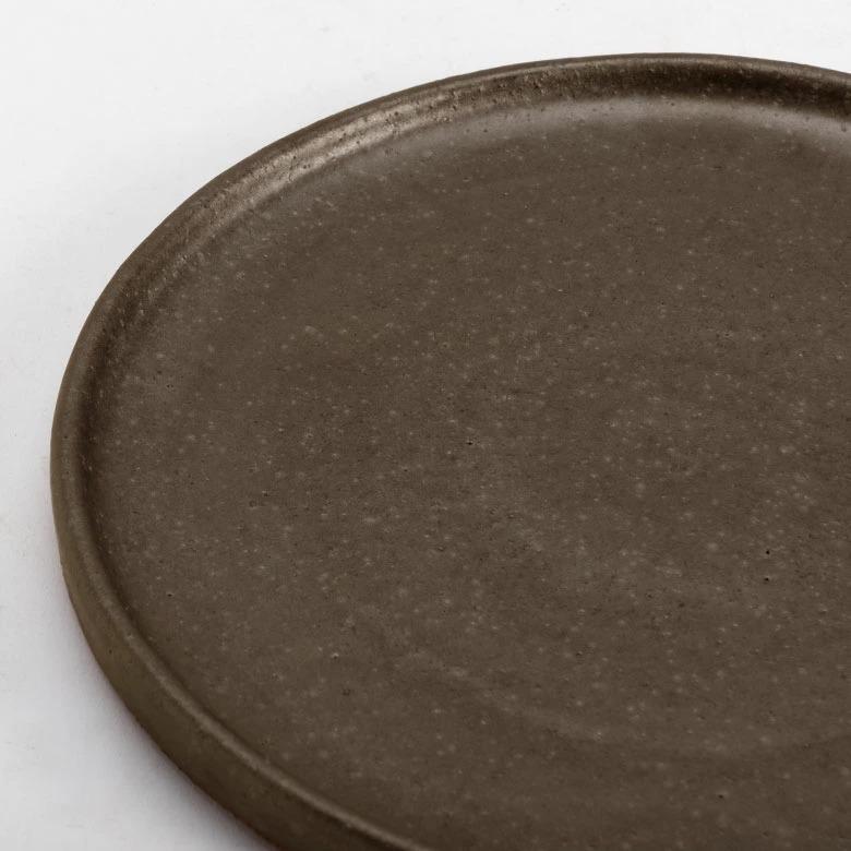 信楽焼 皿 丸皿 22cm 茶 ブラウン 電子レンジ 食洗器対応 和食器 日本製 おしゃれ 和風 カフェ 陶器 ラウンドプレートプレート 中皿 平皿 リム皿 94925 | ブランド登録なし | 11