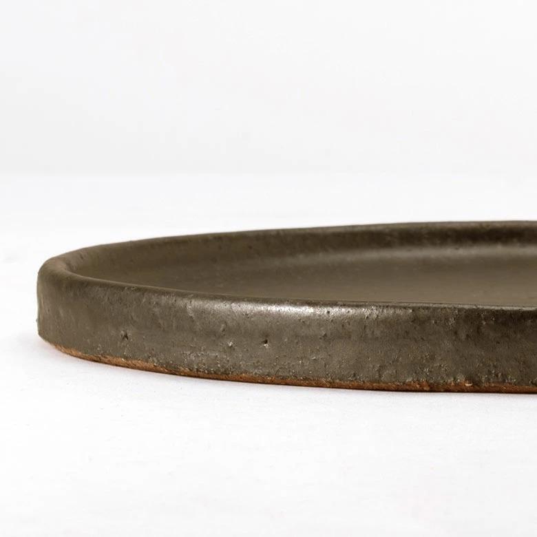 信楽焼 皿 丸皿 22cm 茶 ブラウン 電子レンジ 食洗器対応 和食器 日本製 おしゃれ 和風 カフェ 陶器 ラウンドプレートプレート 中皿 平皿 リム皿 94925 | ブランド登録なし | 12