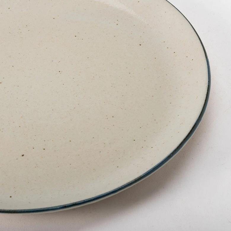 信楽焼 皿 丸皿 25cm 粉引 ライン 電子レンジ 食洗器対応 和食器 日本製 おしゃれ 和風 カフェ 陶器 ラウンドプレートプレート 大皿 平皿 リム皿 94928 | ブランド登録なし | 10