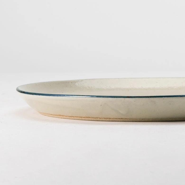 信楽焼 皿 丸皿 25cm 粉引 ライン 電子レンジ 食洗器対応 和食器 日本製 おしゃれ 和風 カフェ 陶器 ラウンドプレートプレート 大皿 平皿 リム皿 94928 | ブランド登録なし | 11