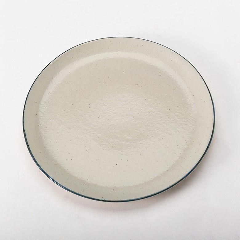 信楽焼 皿 丸皿 25cm 粉引 ライン 電子レンジ 食洗器対応 和食器 日本製 おしゃれ 和風 カフェ 陶器 ラウンドプレートプレート 大皿 平皿 リム皿 94928 | ブランド登録なし | 12