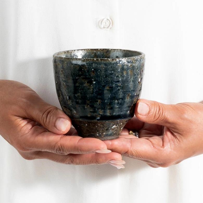 信楽焼 湯呑み 藍 電子レンジ 食洗器対応 和食器 日本製 おしゃれ 和風 カフェ 陶器 湯呑 湯飲み お茶 緑茶 湯のみ 土物 コップ カップ フリーカップ 94934 | ブランド登録なし | 10