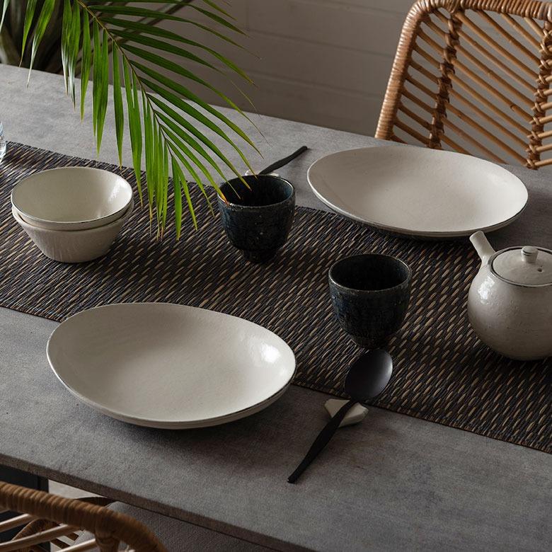 信楽焼 皿 大皿 丸皿 カレー皿 粉引 電子レンジ 食洗器対応 和食器 日本製 おしゃれ 和風 カフェ 陶器 ラウンドプレート 平皿 リム皿 リムプレート 94936 | ブランド登録なし | 03