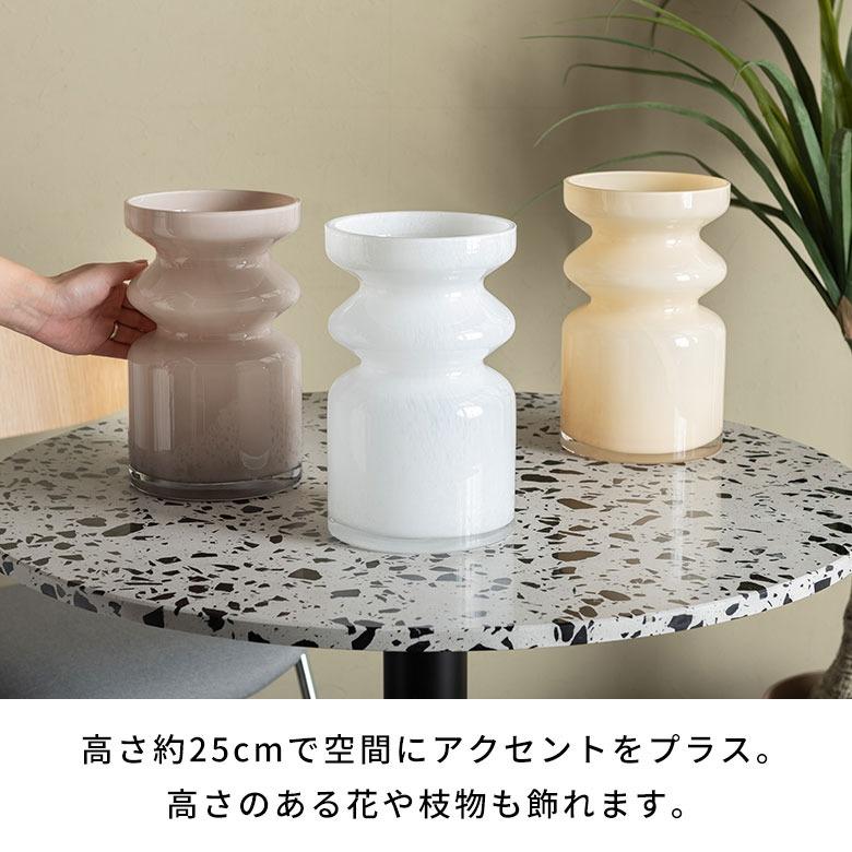 花瓶 フラワーベース おしゃれ 北欧 かわいい ウェーブ カラフル パステル 韓国 イエロー 黄色 ホワイト 白 グレー シンプル 玄関 置物 インテリア 94944 | ブランド登録なし | 09