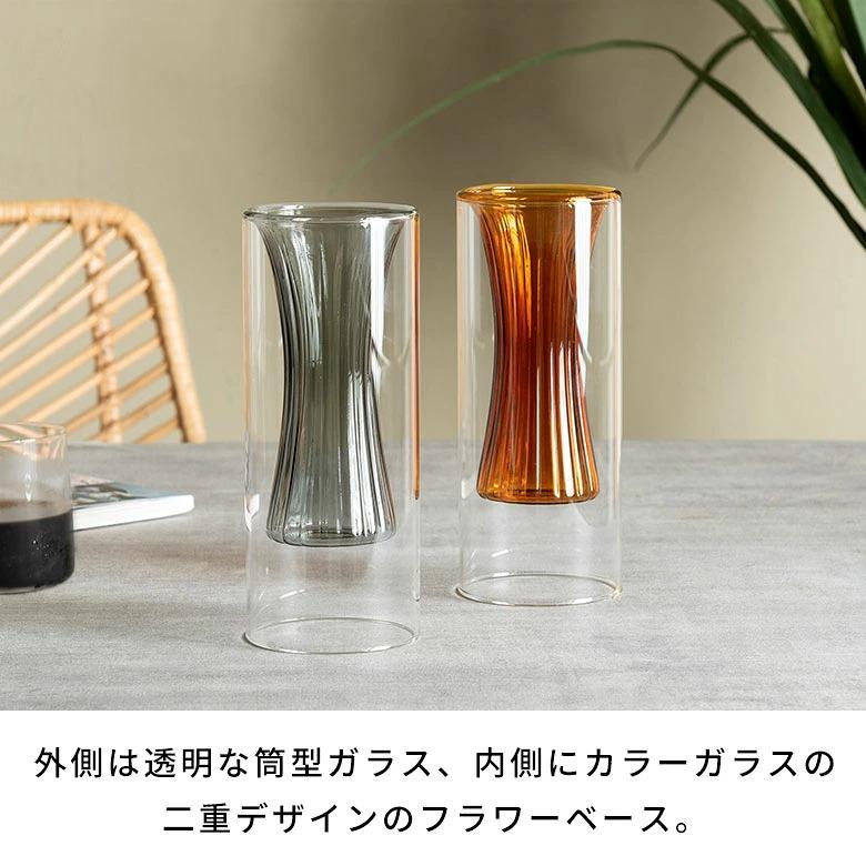 花瓶 フラワーベース スリム おしゃれ かわいい シンプル おしゃれ モダン 韓国 北欧 シンプル ドライフラワー 造花 生花 クリア 透明 20cm インテリア 94960 | ブランド登録なし | 03