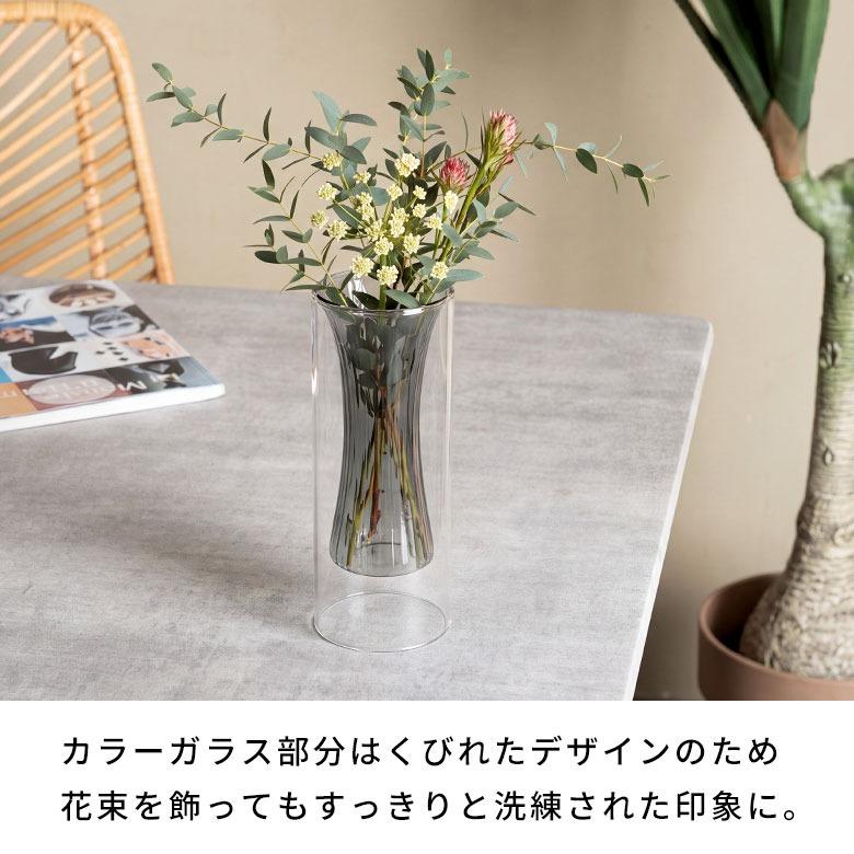 花瓶 フラワーベース スリム おしゃれ かわいい シンプル おしゃれ モダン 韓国 北欧 シンプル ドライフラワー 造花 生花 クリア 透明 20cm インテリア 94960 | ブランド登録なし | 07