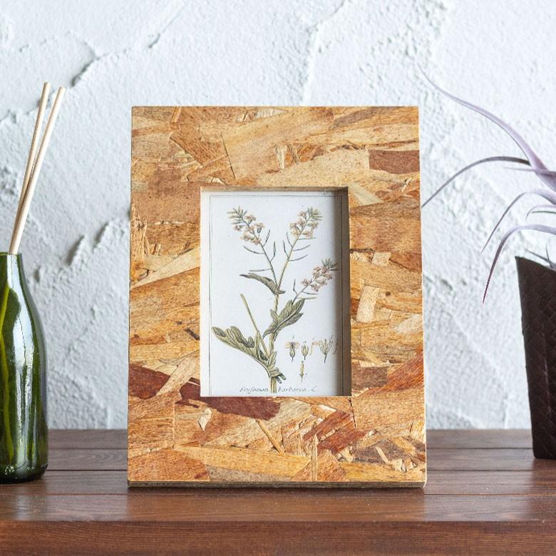 フォトフレーム フォトスタンド 写真立て 壁掛け 卓上 おしゃれ かわいい はがき 写真入れ はがきサイズ 木 ナチュラル ヴィンテージ 95008 | ブランド登録なし | 01