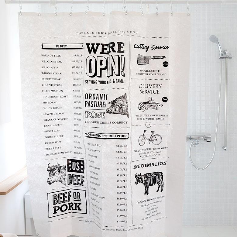 シャワーカーテン 約140×180cm バス バスルーム 浴室 アメリカ アメリカ雑貨 西海岸 インテリア おしゃれ 95019 | ブランド登録なし | 03