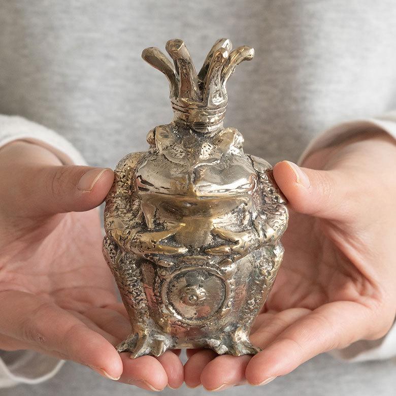 アジアン雑貨 オブジェ カエルの王様Ｌサイズ アジア工房 9501 | ブランド登録なし | 02