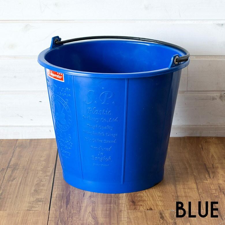 バケツ 持ち手付き 12L 収納 掃除用品 ごみ箱 バスケット 雑貨 ポリバケツ アウトドア ガーデニング プラスチック製 おしゃれ レトロ 95022 | ブランド登録なし | 05