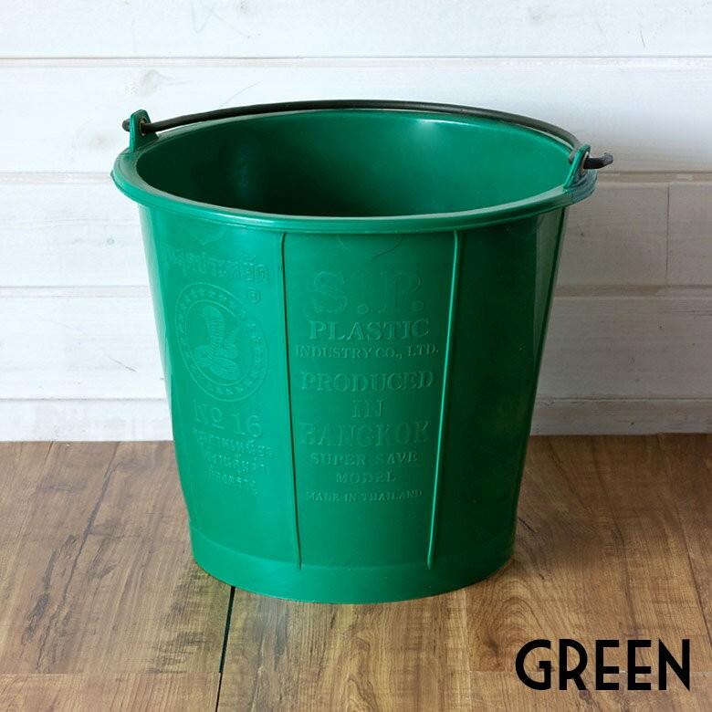 バケツ 持ち手付き 12L 収納 掃除用品 ごみ箱 バスケット 雑貨 ポリバケツ アウトドア ガーデニング プラスチック製 おしゃれ レトロ 95022 | ブランド登録なし | 06