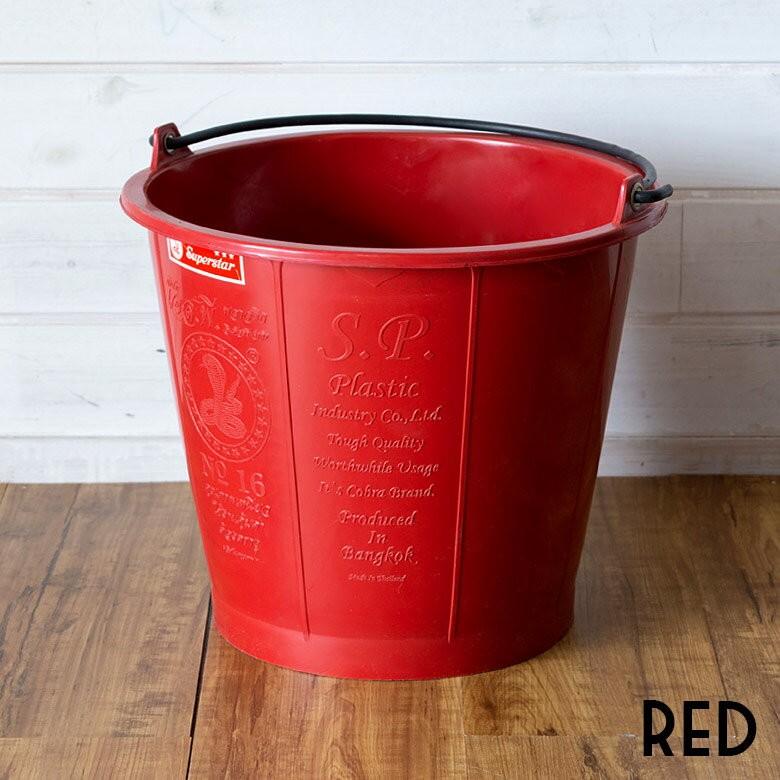 バケツ 持ち手付き 12L 収納 掃除用品 ごみ箱 バスケット 雑貨 ポリバケツ アウトドア ガーデニング プラスチック製 おしゃれ レトロ 95022 | ブランド登録なし | 07