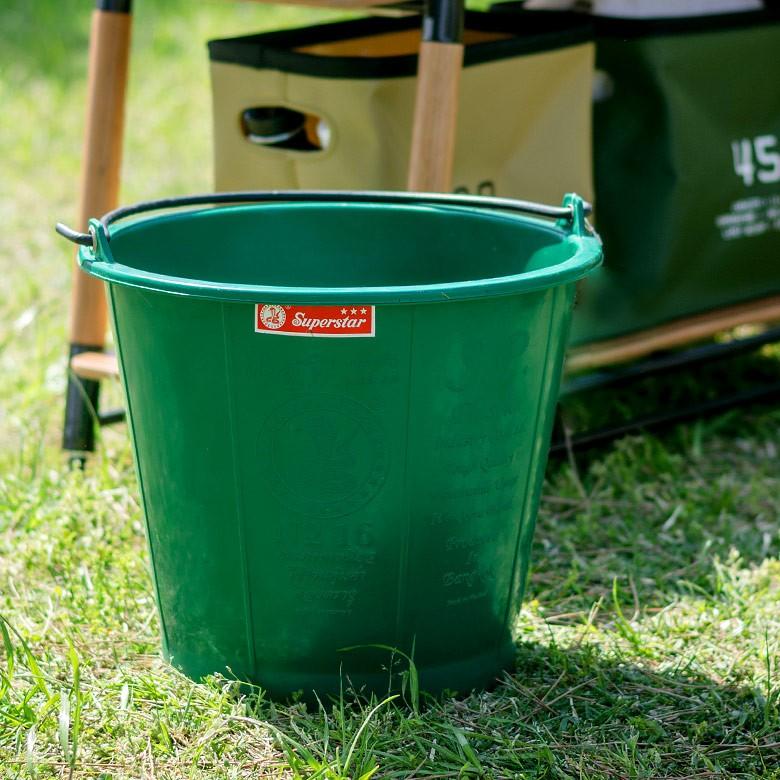 バケツ 持ち手付き 12L 収納 掃除用品 ごみ箱 バスケット 雑貨 ポリバケツ アウトドア ガーデニング プラスチック製 おしゃれ レトロ 95022 | ブランド登録なし | 08