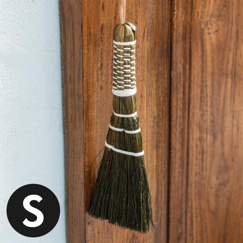 ほうき S ハンドタイプ 天然素材 藁 掃除 掃除道具 清掃 コンパクト デスク ソルガム 約27cm おしゃれ 95029 | ブランド登録なし