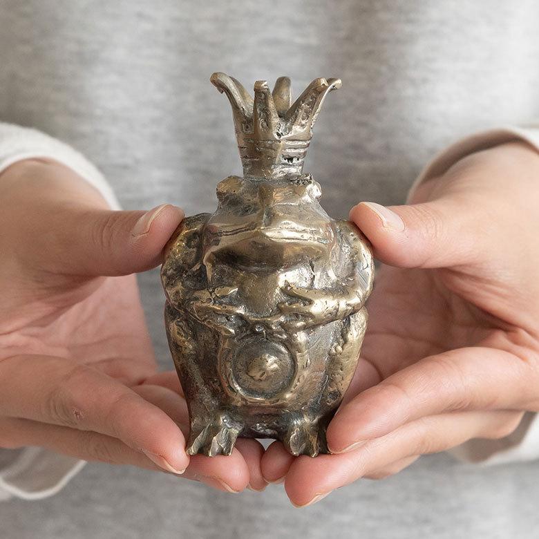 アジアン雑貨 オブジェ カエルの王様Ｍサイズ アジア工房 9502 | ブランド登録なし | 02