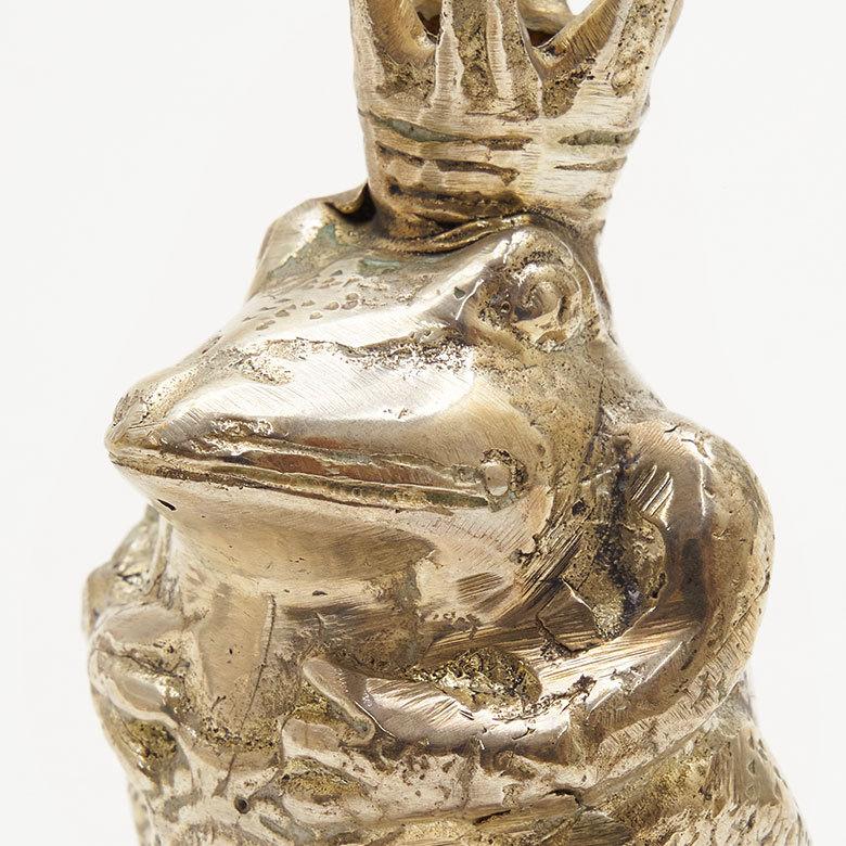 カエルの王様オブジェ BRASS カエルの王様 オブジェ 真鍮 FROG ゴールド | BULAN