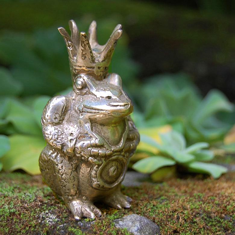 アジアン雑貨 オブジェ カエルの王様Ｍサイズ アジア工房 9502 | ブランド登録なし | 05