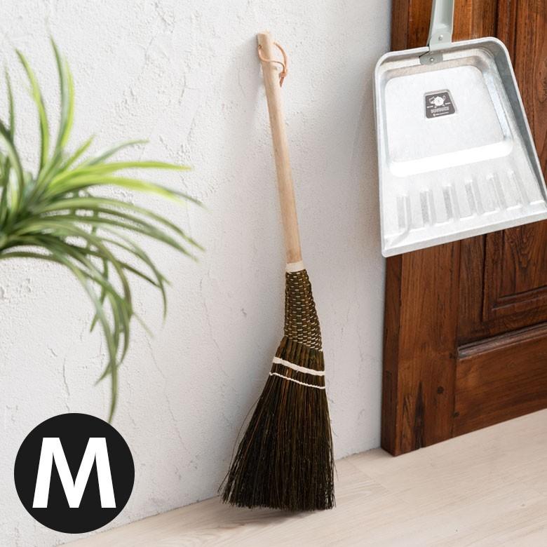 ほうき M ハンドタイプ 天然素材 藁 掃除 掃除道具 清掃 コンパクト デスク ソルガム 約85cm おしゃれ 95030 | ブランド登録なし