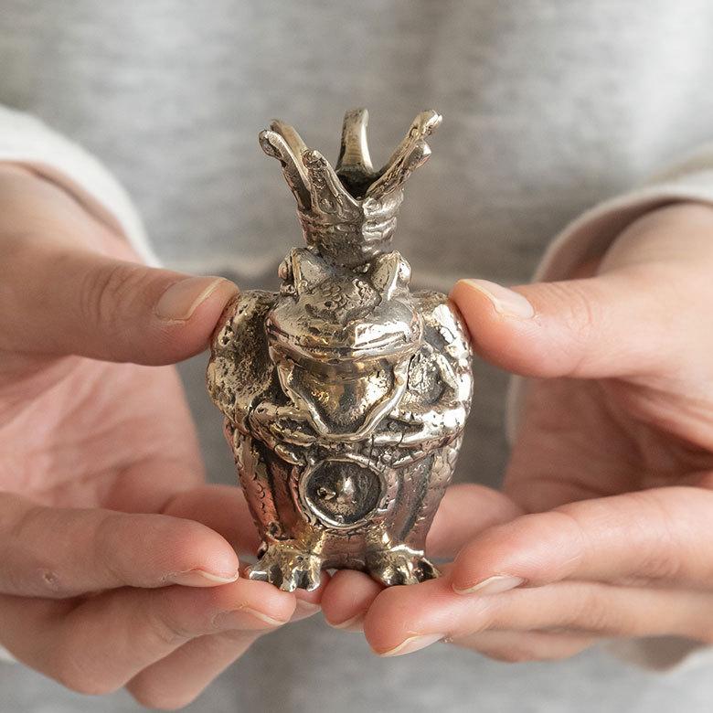 アジアン雑貨 オブジェ カエルの王様Ｓサイズ アジア工房 9503 | ブランド登録なし | 02