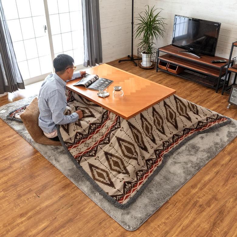 こたつ テーブル 長方形 ジェスタ 120×80cm コタツ フラットヒーター 机 天然木製 薄型 96020 | ブランド登録なし | 16