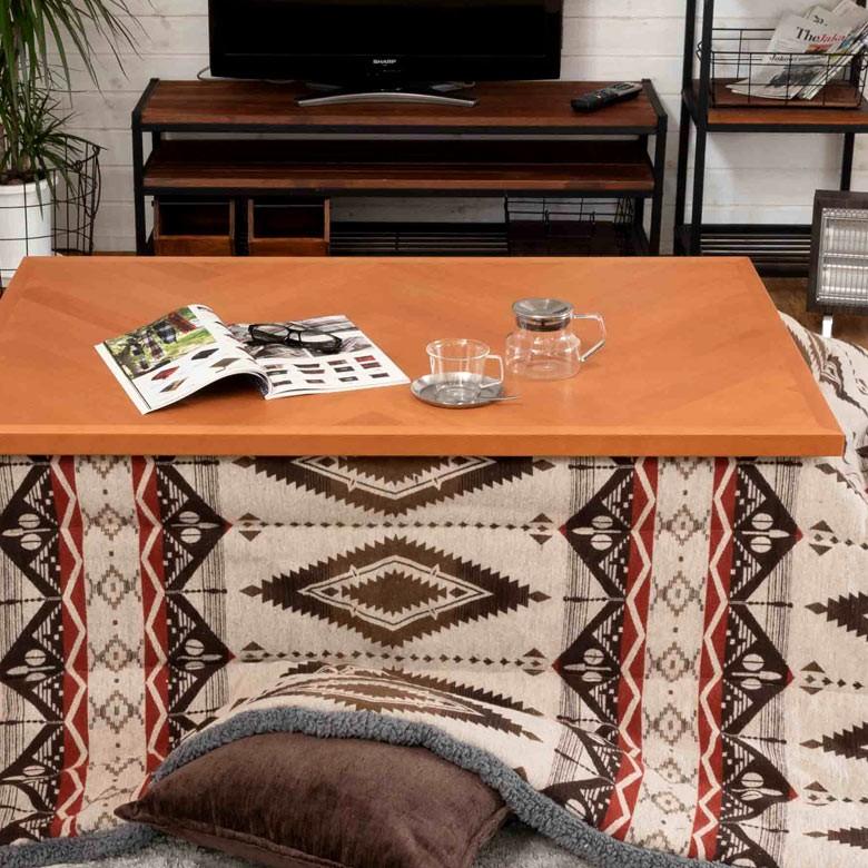 こたつ テーブル 長方形 ジェスタ 120×80cm コタツ フラットヒーター 机 天然木製 薄型 96020 | ブランド登録なし | 08