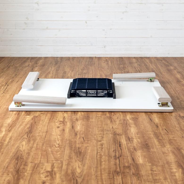 こたつ テーブル 長方形 105×75cm センターテーブル コタツ ヒーター 机 木目調 ホワイト ナチュラル 折れ脚 コンパクト 96021 | ブランド登録なし | 10