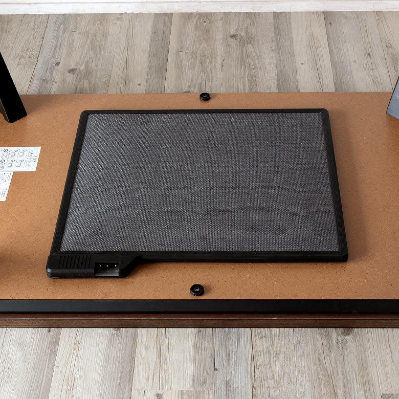 こたつ テーブル 長方形 120×75cm コタツ 面状カーボンヒーター フラットヒーター モザイク柄 机 天然木製 薄型 96023 | ブランド登録なし | 04