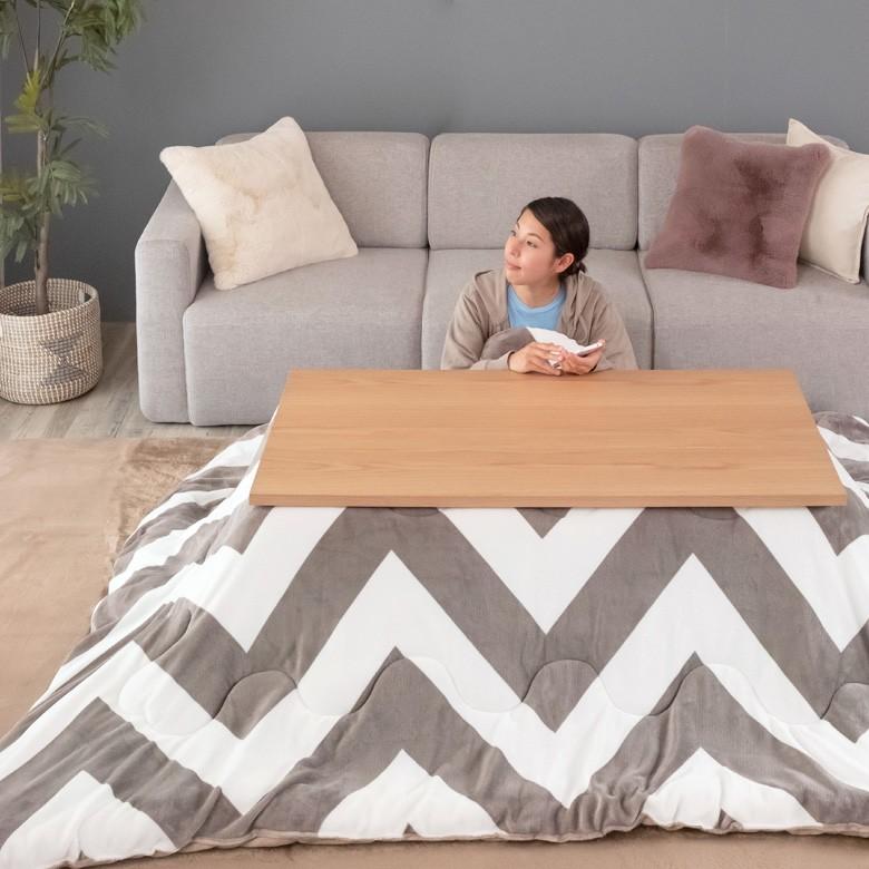 こたつテーブル 長方形 120×65cm センター テーブル こたつテーブル リビング コーヒーテーブル コタツテーブル モダンデザイン 木目 家具調こたつ 96024 | ブランド登録なし | 01
