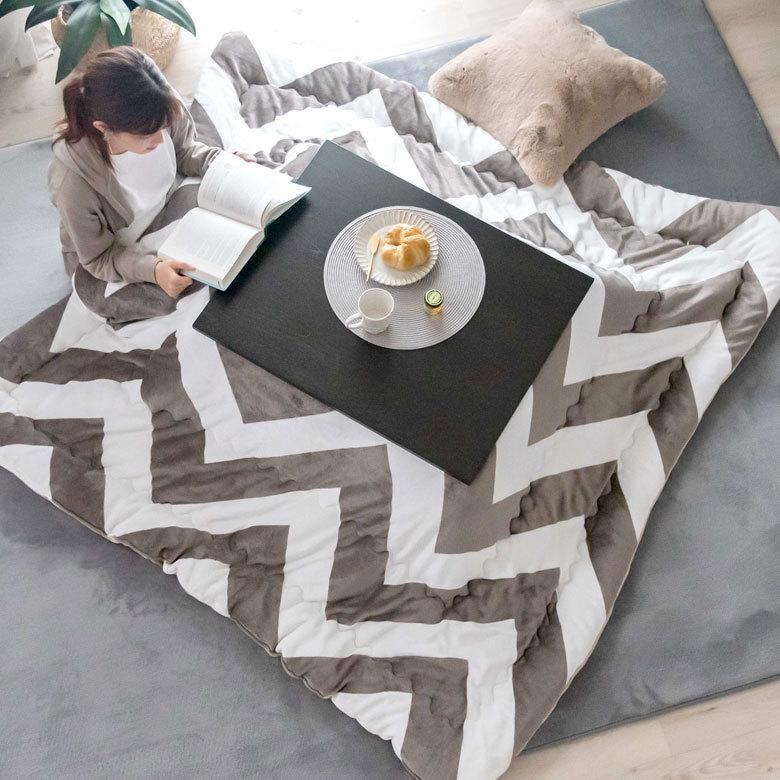 こたつ コタツ テーブル 木製 長方形 W 75 × D 60 ホワイト ブラック こたつ本体 センターテーブル おしゃれ 暖房器具 こたつテーブル オールシーズン 96026 | ブランド登録なし | 04