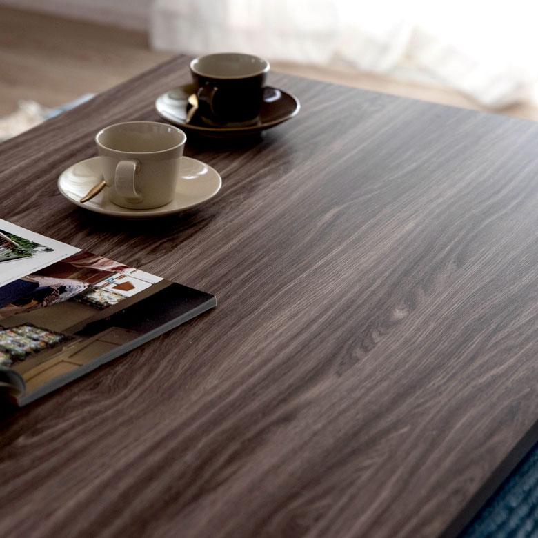 こたつ コタツ テーブル スチール脚 木目調 長方形 W 115 × D 70