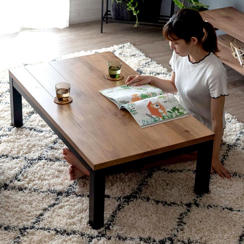 こたつ コタツ テーブル 木製 長方形 W 110 × D 65 ブラウン ブラック こたつ本体 センターテーブル おしゃれ 暖房器具 こたつテーブル オールシーズン 96028 | ブランド登録なし | 04