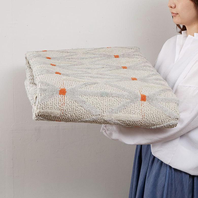 ラグマット カーペット タフト 約185×185cm ラグ リビング 洗濯可 国産 長方形 オール幾何学模様 北欧 96040 | ブランド登録なし | 15