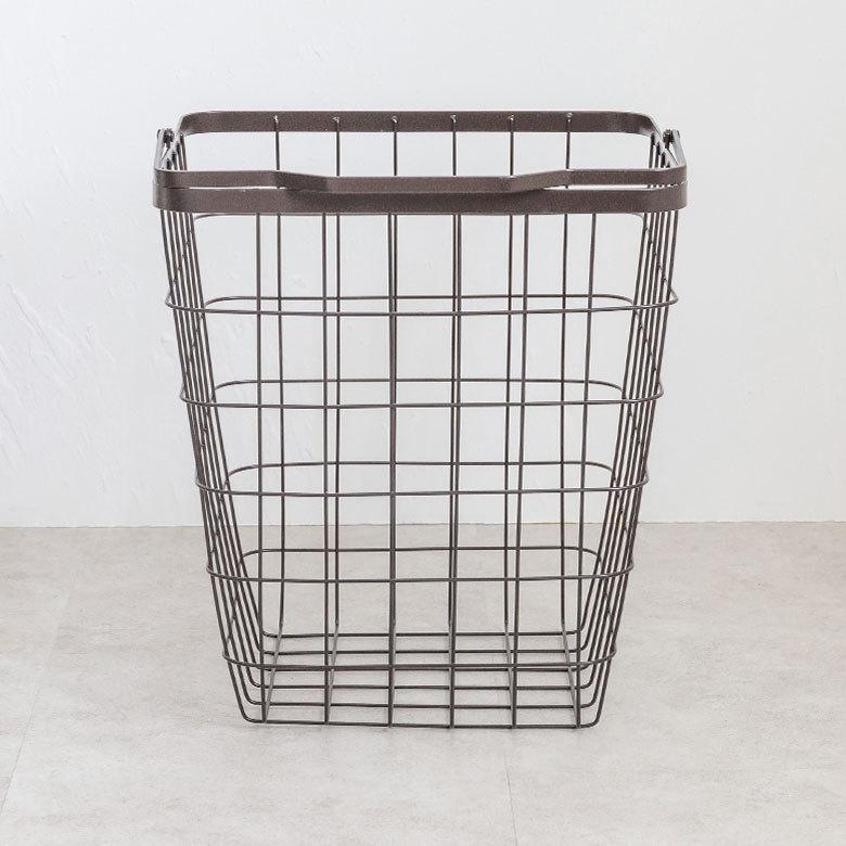 ランドリーラック バスケット かご 付 ワイヤー スクエア 2段 縦型 ワゴン ランドリー ラック キャスター 洗濯 スリム 収納 洗濯物 入れ 北欧 おしゃれ 96044 | ブランド登録なし | 16