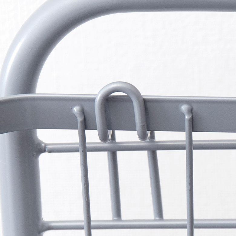 ランドリーラック バスケット かご 付 ワイヤー スクエア 2段 縦型 ワゴン ランドリー ラック キャスター 洗濯 スリム 収納 洗濯物 入れ 北欧 おしゃれ 96044 | ブランド登録なし | 19